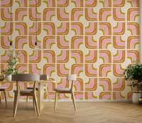 Bold geometric mural wallpaper

