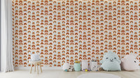 Rainbow wallpaper in happy, pastel-to-bold hues

