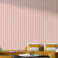 Coastal-inspired red and white stripe wallpaper

