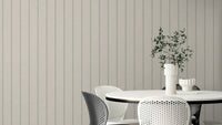 Green tea towel stripe wallpaper design

