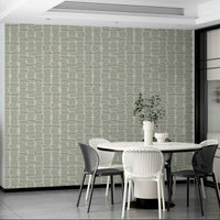 Modern boho wallpaper with organic stripe design

