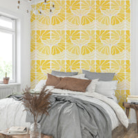 Cheerful daisy bloom wallpaper for cozy rooms

