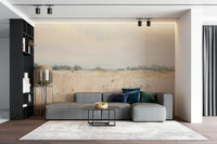Sunset-inspired August mural for modern spaces


