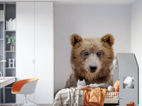 Gentle baby bear mural for toddlers' room

