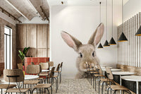 Cute baby bunny wall mural for nursery décor

