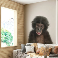 Jungle wall art featuring a baby monkey design

