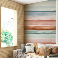 Modern abstract wall art with gentle stripe design

