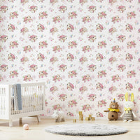 Sea creature wallpaper with whimsical turtle design

