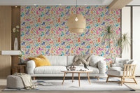 Nursery wallpaper featuring Easter bunny scenes

