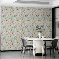 Ditsy print wallpaper for light and cozy interiors

