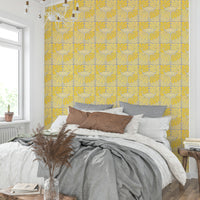 Yellow flower pattern in a vintage aesthetic

