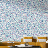 Watercolor daisy petals wallpaper in pastel tones

