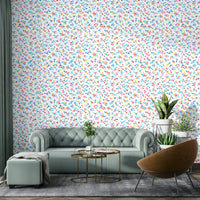Playful tiny floral pattern for wall decor

