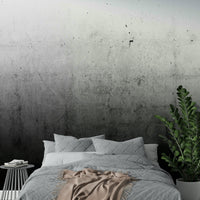 Black ombre concrete wall mural

