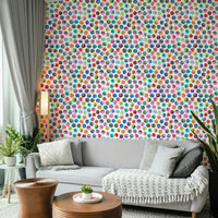 Ink-inspired colorful dot wallpaper with structure

