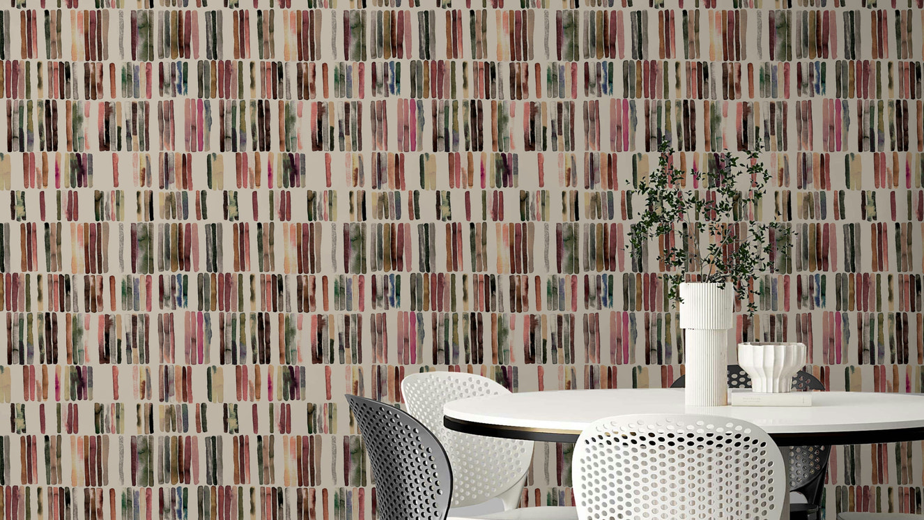Japanese Scandinavian geometric stripes wallpaper

