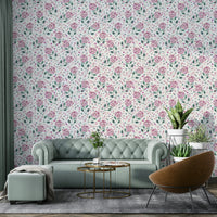Elegant hydrangea flowers wallpaper for interiors

