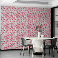 Romantic hearts wallpaper in pink and red tones

