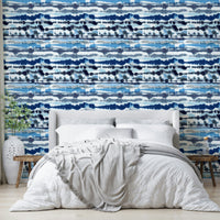 Nautical sea wave pattern in minimalist design

