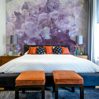 Violet mineral mural for walls


