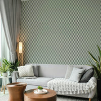 Geometric wallpaper in grey with hexagon design

