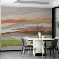 Minimalist horizon mural for calm modern interiors

