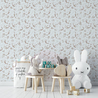 Whimsical ocean wallpaper with coral reefs and bubbles

