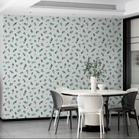 Green eucalyptus leaves pattern wallpaper

