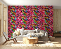 Colorful watercolor art dots wallpaper close-up

