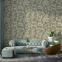Whimsical foliage wallpaper for creative spaces

