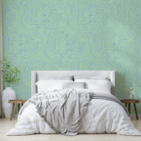 Playful leaf pattern wallpaper in light tones

