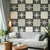 Mid-century modern starburst quilt wallpaper

