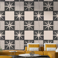 Minimalist charcoal starburst wallpaper texture

