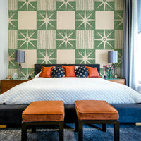 Minimalist starburst wallpaper for modern interiors

