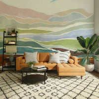 Serene artistic wall mural

