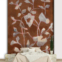 Warm floral wallpaper for walls

