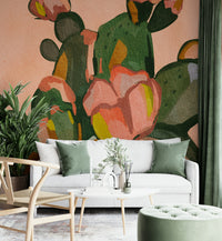 Durable abstract floral wallpaper

