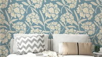 Bedroom pastel floral wallpaper


