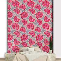 Durable retro flower wallpaper

