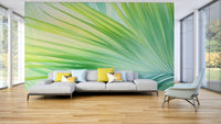 Lush tropical foliage mural

