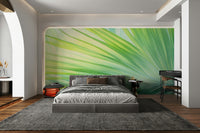 Living room green mural

