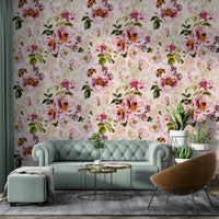 Gothic style floral wallpaper in heritage pattern

