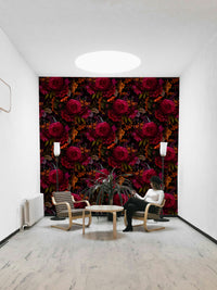 Moody and rich floral wallpaper ideal for sophisticated rooms

