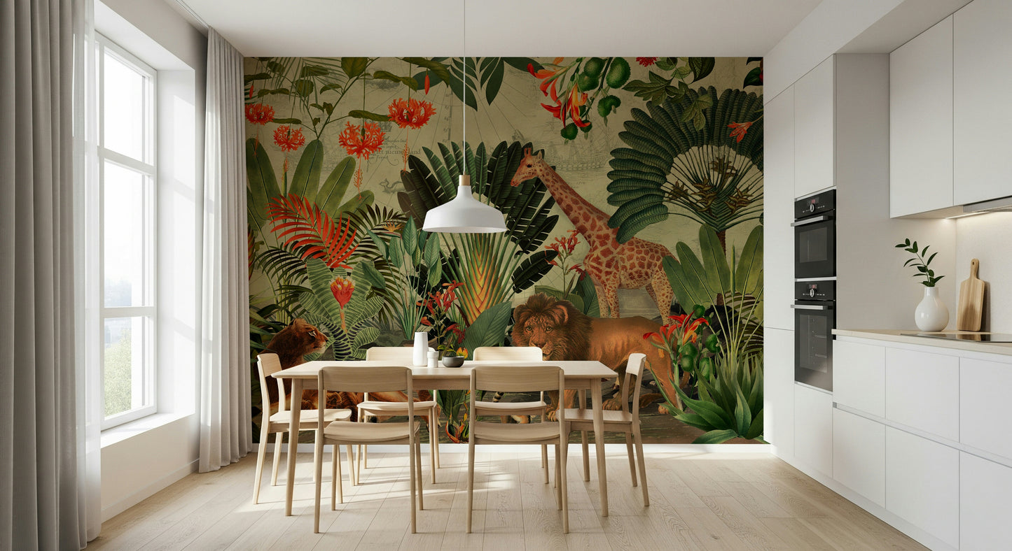 Vintage Explorer's Dream Wall Mural