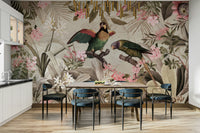 Wallpaper for walls with a nostalgic tropical jungle feel

