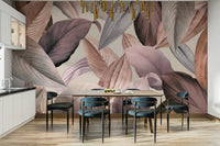 Nature-inspired wall mural for peaceful interiors

