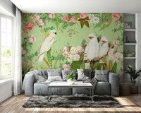Nature-inspired wallpaper for living rooms

