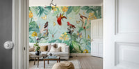 Nature-inspired wallpaper for living rooms

