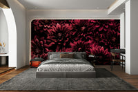 Sophisticated dahlia wallpaper design


