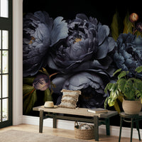 Serene wallpaper with floral patterns

